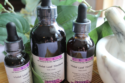 Violet Leaf Tincture - Appalachian Mountains Wild Harvest